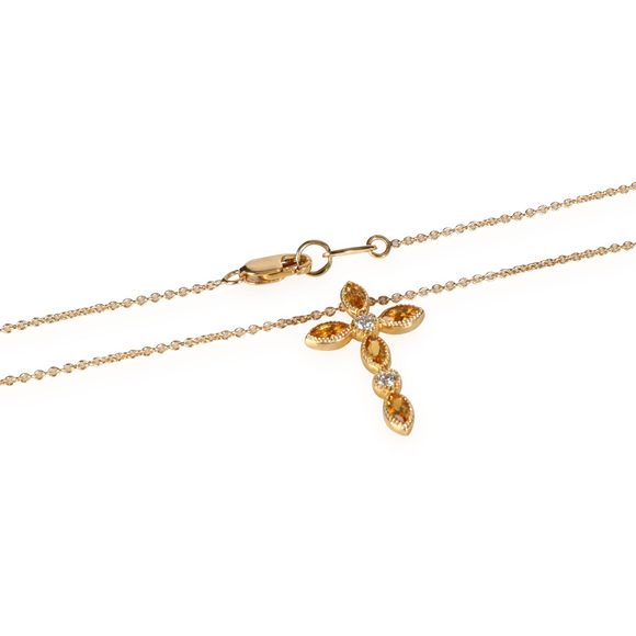 My Story Dana Diamond & Citrine Necklace in 14K Yellow Gold 0.35 ctw - Picture 3 of 3